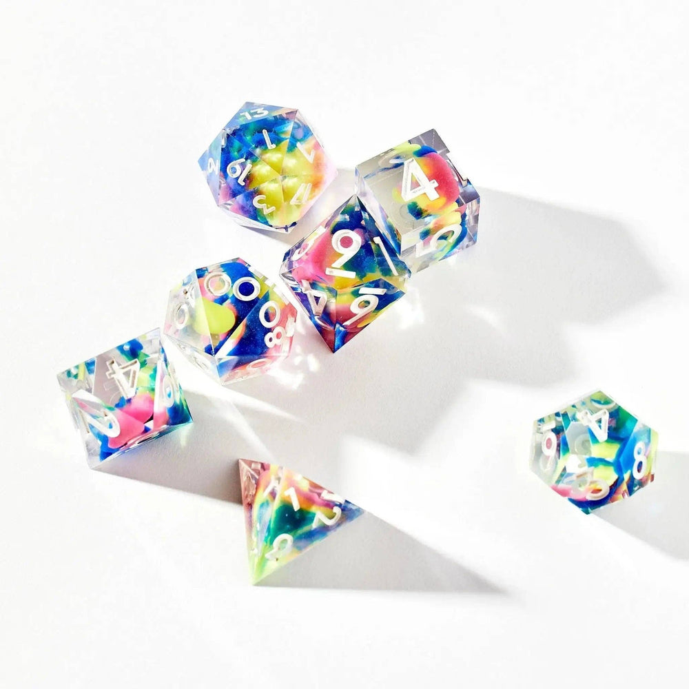 Color Spray 7-Piece Polyhedral Dice Set