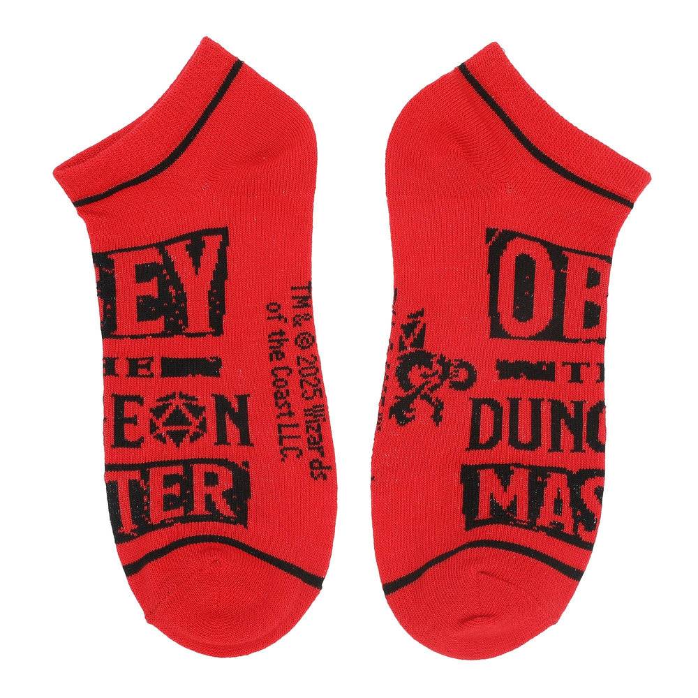 Dungeons & Dragons Logo, Verbiage, and Dice Womens Ankle Socks 5 Pack