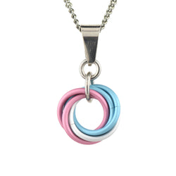 LGBTQ Pride Small Swirl Pendant - 24+ Flags: Demisexual