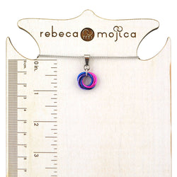 LGBTQ Pride Small Swirl Pendant - 24+ Flags: Nonbinary