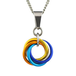 LGBTQ Pride Small Swirl Pendant - 24+ Flags: Asexual