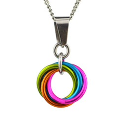LGBTQ Pride Small Swirl Pendant - 24+ Flags: Nonbinary