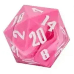 Huge D20 55mm - Marble: Marble Pink/Black
