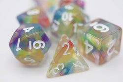 Rainbow Ribbon RPG Dice Set