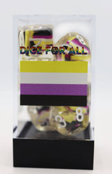 Nonbinary Flag RPG Dice Set