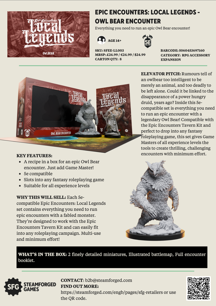 Epic Encounters - Local Legends (Owlbear)