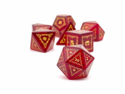 Holiday Orc Mystery Gemstone or Glass Dice Set with Premium Holiday Book Tin: Single