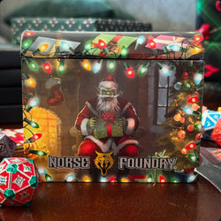 Holiday Orc Mystery Gemstone or Glass Dice Set with Premium Holiday Book Tin: Single