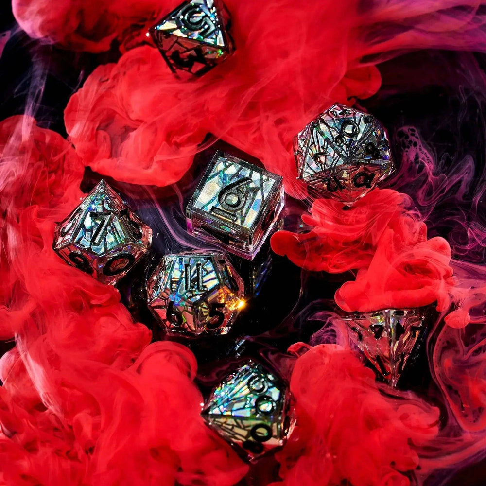 Heart of Glass 7-Piece Iconic Dice Set