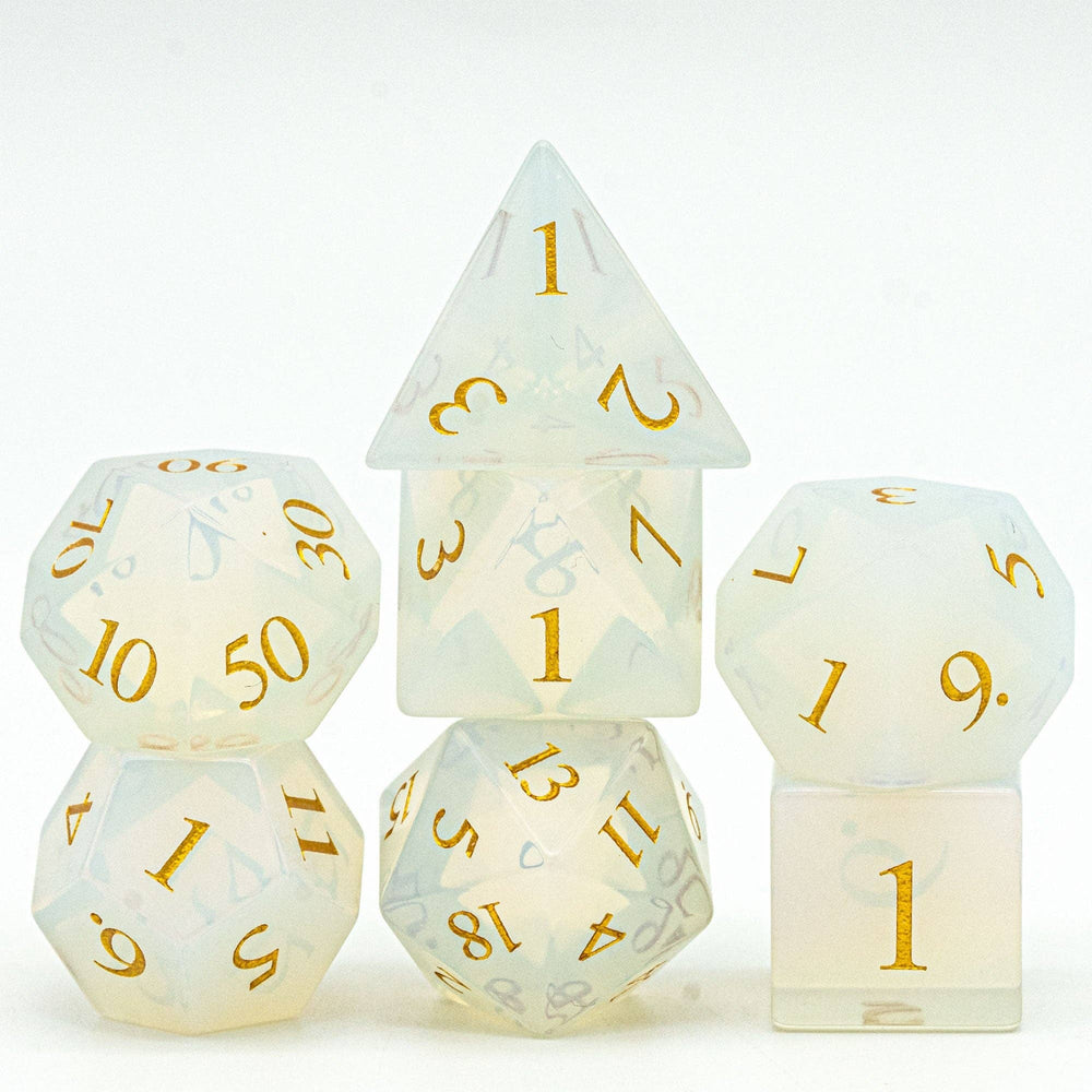 Opalite Gemstone Dice Set