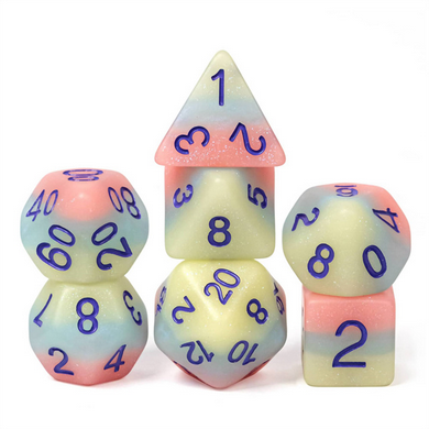 Peach Snow Cone RPG Dice Set