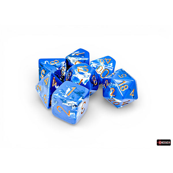 Chessex 7-Die Set Brush Dice - Wavebreak