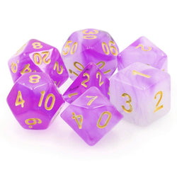 Purple Milky RPG Dice Set