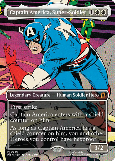 Captain America, Super-Soldier (Borderless) (0316) [Marvel Super Heroes]