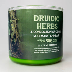 Druidic Herbs Gaming Candle: 8oz
