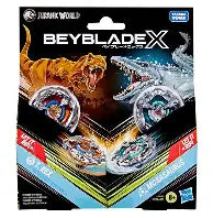 Beyblade X: Jurassic World Top & Launcher - T.Rex/Mosasaurus
