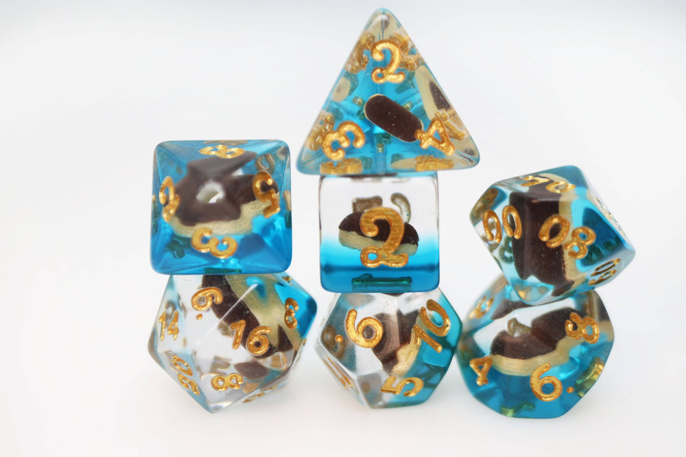 Pastry Pets: Eclair Rabbit -  Pin & RPG Dice Set