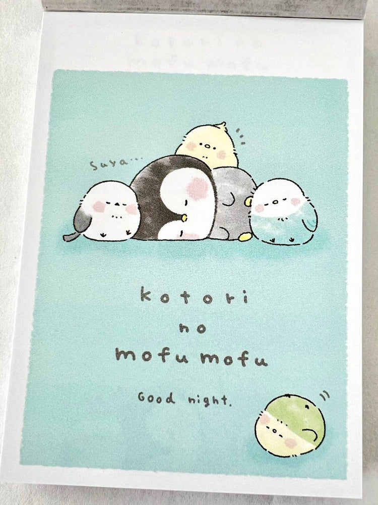 212233 Birds kotori no mufu mofu Mini Notepad-10