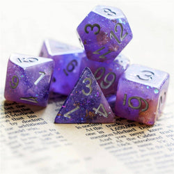 Pink & Purple Seabed Treasure RPG Dice Set