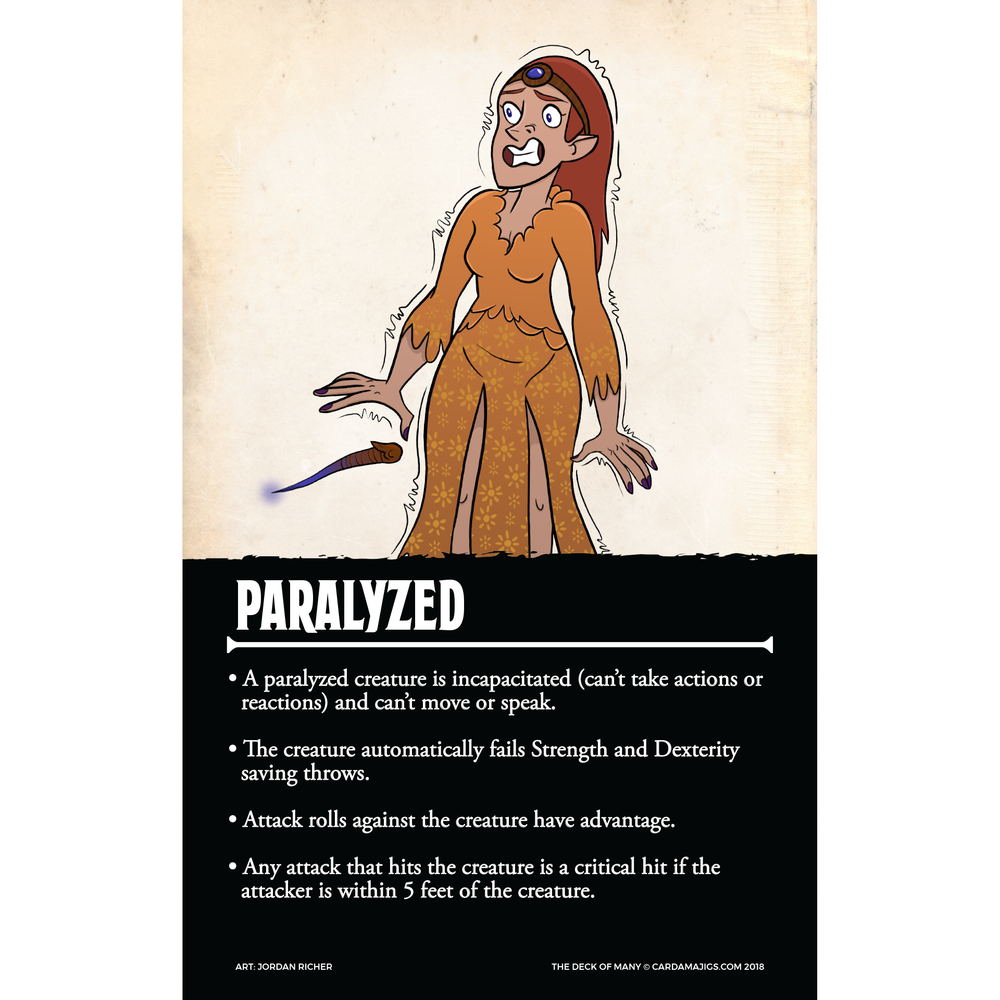 The Deck of Many Conditions - 5e D&D 2014 (Reference Cards)