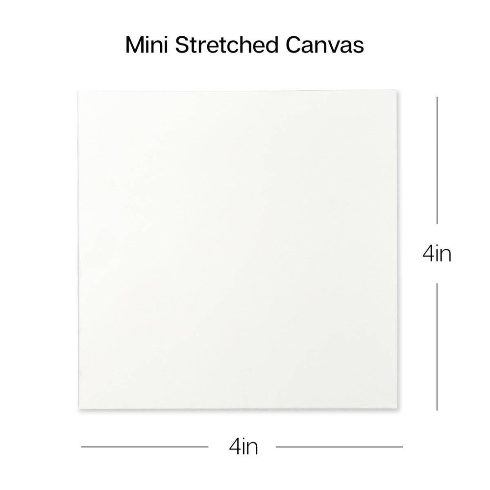 Mini Easel & Canvas Sets - 8 pcs: 3” X 3”