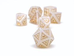 Holiday Orc Mystery Gemstone or Glass Dice Set with Premium Holiday Book Tin: Single