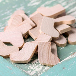 Mini Wood Holiday Cutouts - Pack of 10 - Select Shape: Gingerbread - 1-1/4" x 1-3/4" x 3/16" Thick