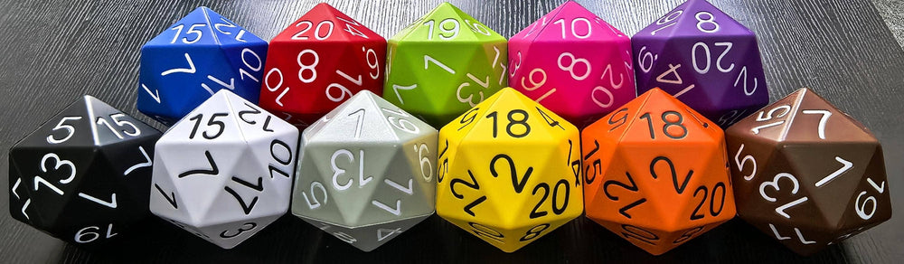 Big Foam Dice 4 inch D20's (11 colors) by Zucati: Full Kit (11 D20's)