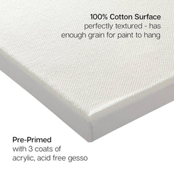 Mini Easel & Canvas Sets - 8 pcs: 3” X 3”