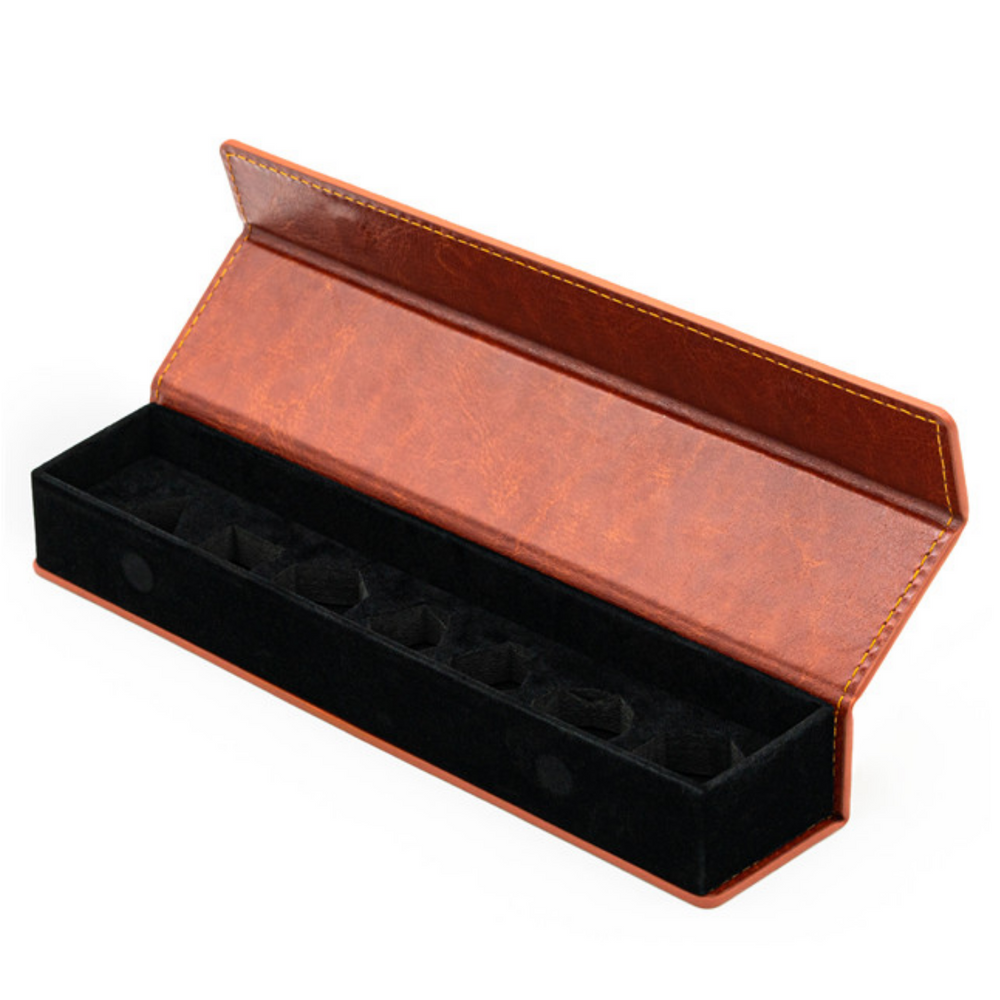 Magnetic Dice Vault - Brown Leatherette