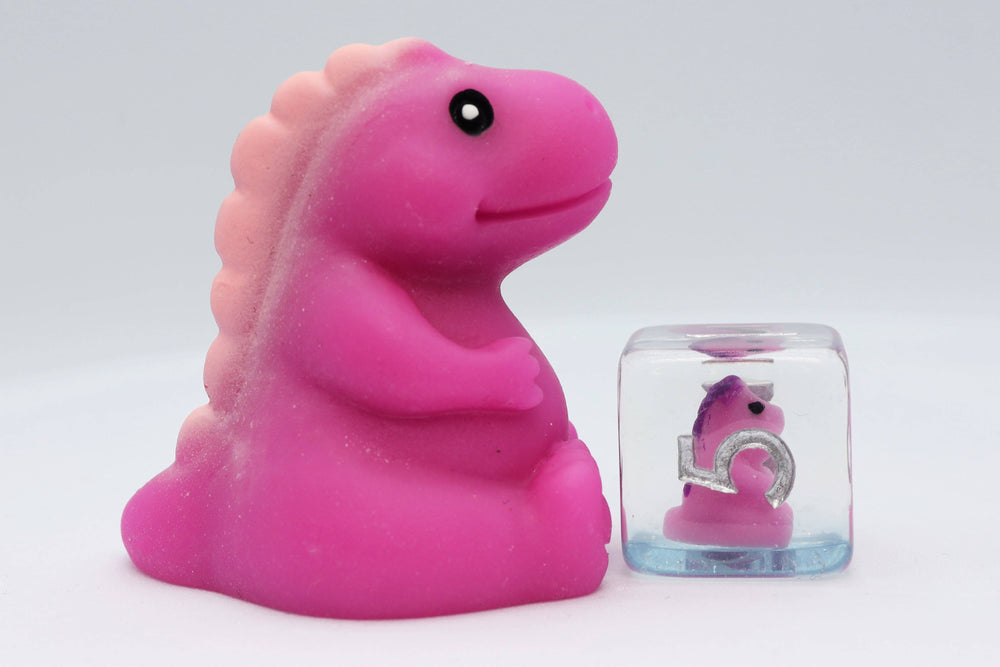 Pink T-Rex RPG Dice Set