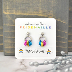 Pansexual Pride - Tiny Hoop Flag Earring