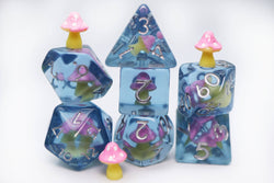 Pink Mushroom RPG Dice Set