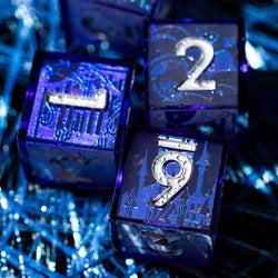 Haunted Landscapes 4-Piece Glow in the Dark Iconic D6 Dice Set