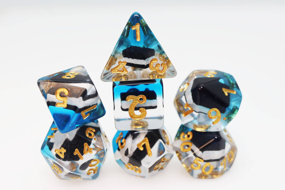 Pastry Pets: Ice Cream Sandwich Seal - Pin & RPG Dice Set