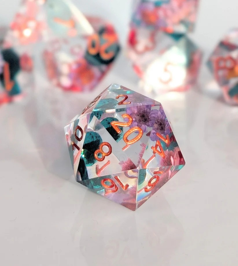 Konohana Springs | 7 Piece Sharp Edge Dice Set