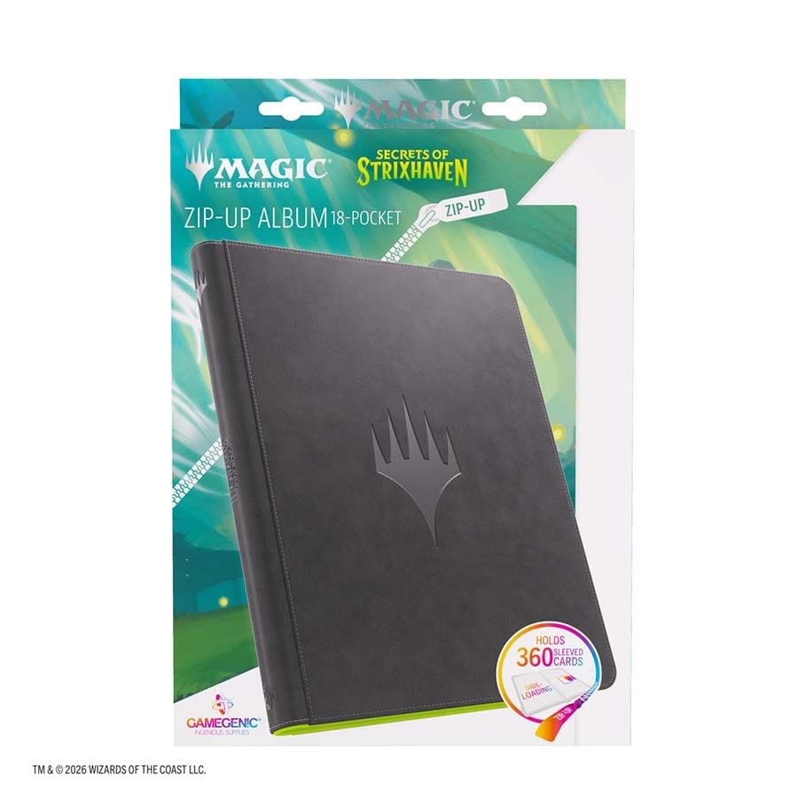 Magic: The Gathering Secrets of Strixhaven Prime Zip-Up Album 18-Pocket - Black/Green