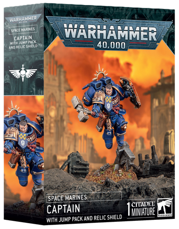 Space Marines Captain with Jump Pack and Relic Shield