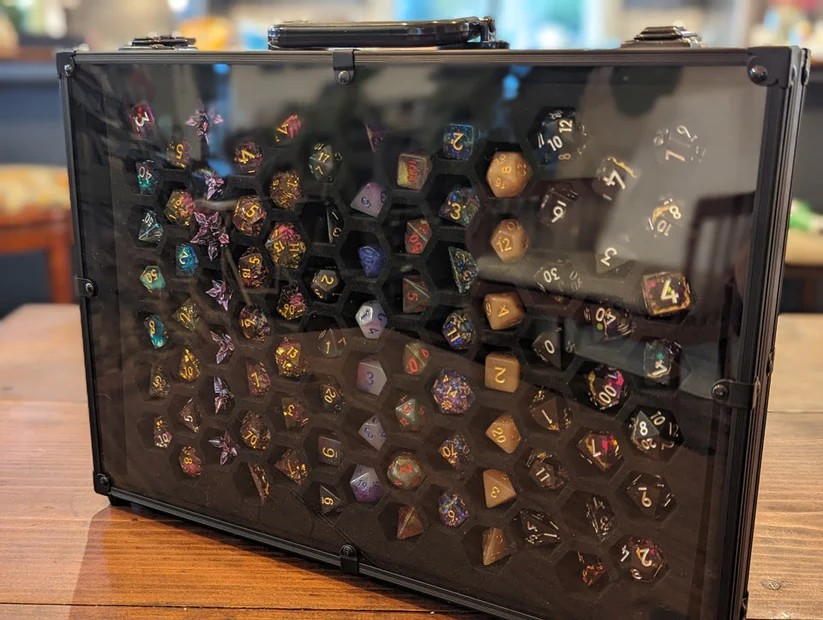 Chest of Hoarding | 26 Set Capacity | Plexi Glass Dice Display Case