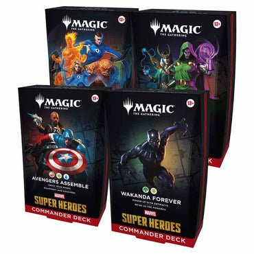 Magic The Gathering - Marvel Super Heroes Commander Decks (Set of 4)